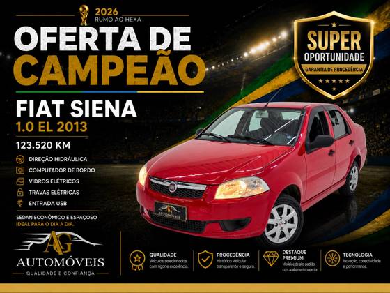 FIAT SIENA 1.0 MPI EL 8V FLEX 4P MANUAL FIAT SIENA 1.0 MPI EL 8V FLEX 4P MANUAL